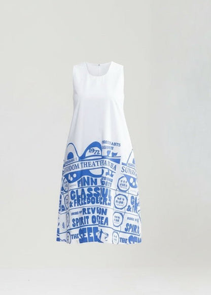 Blue Crush Shift Dress in Yamba from BINNYWEAR at Edito boutique