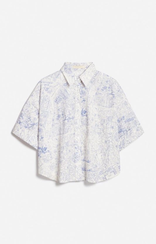 Bobby Shirt in White Blue from VANESSA BRUNO at Edito boutique