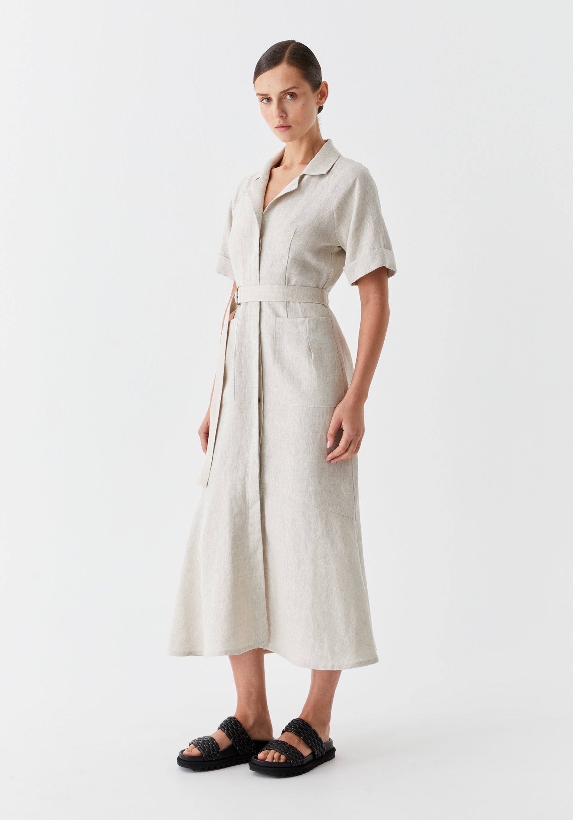 Bodhi Linen Shirt Dress in Natural from Morrison