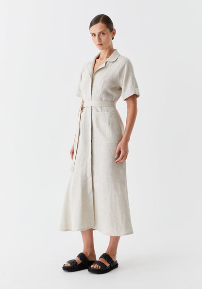 Bodhi Linen Shirt Dress in Natural from Morrison