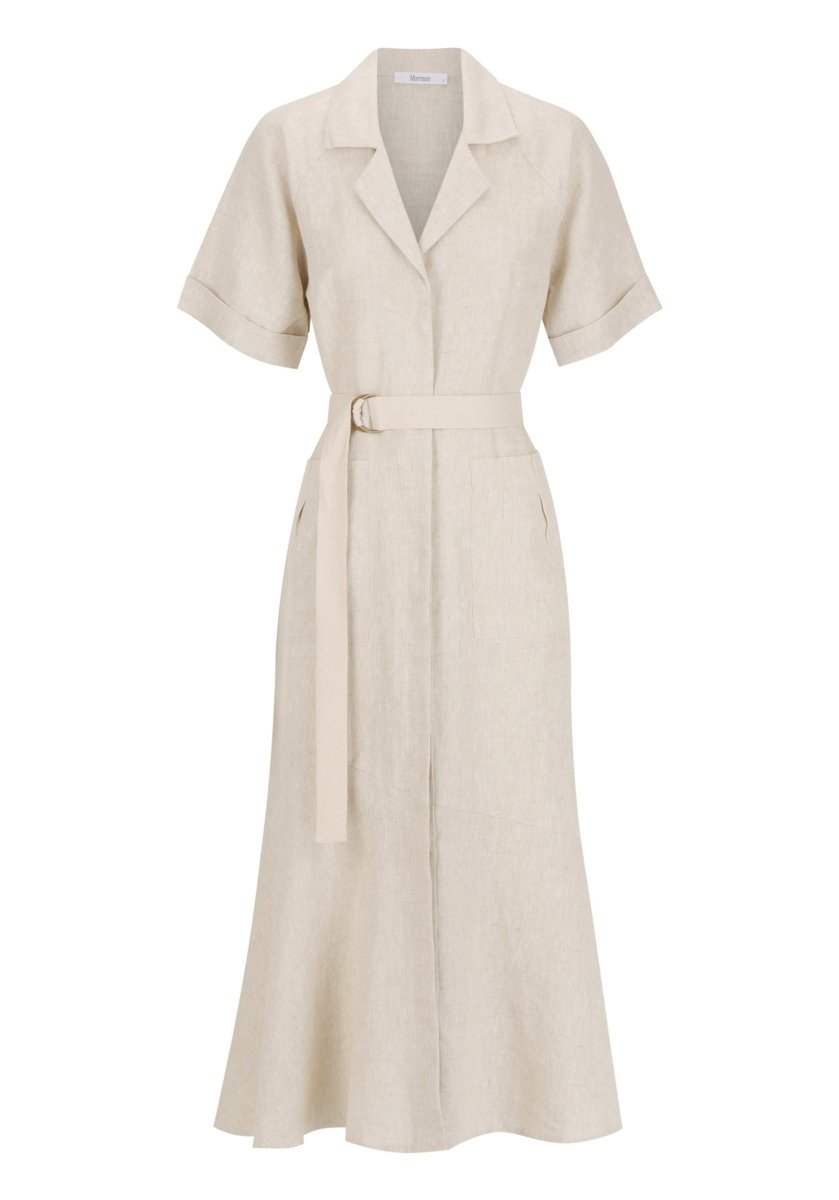 Bodhi Linen Shirt Dress in Natural from MORRISON at Edito boutique