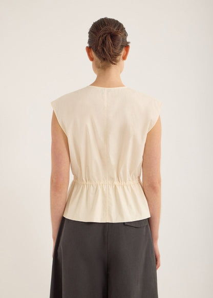 Bonne Crushed Cotton Top in Berg from JAC + JACK at Edito Boutique