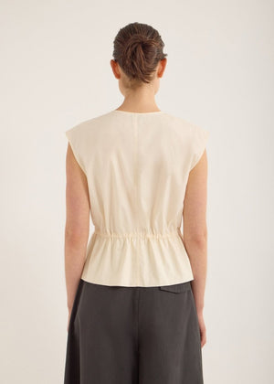 Bonne Crushed Cotton Top in Berg from JAC + JACK at Edito Boutique