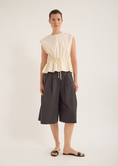 Bonne Crushed Cotton Top in Berg from JAC + JACK at Edito Boutique