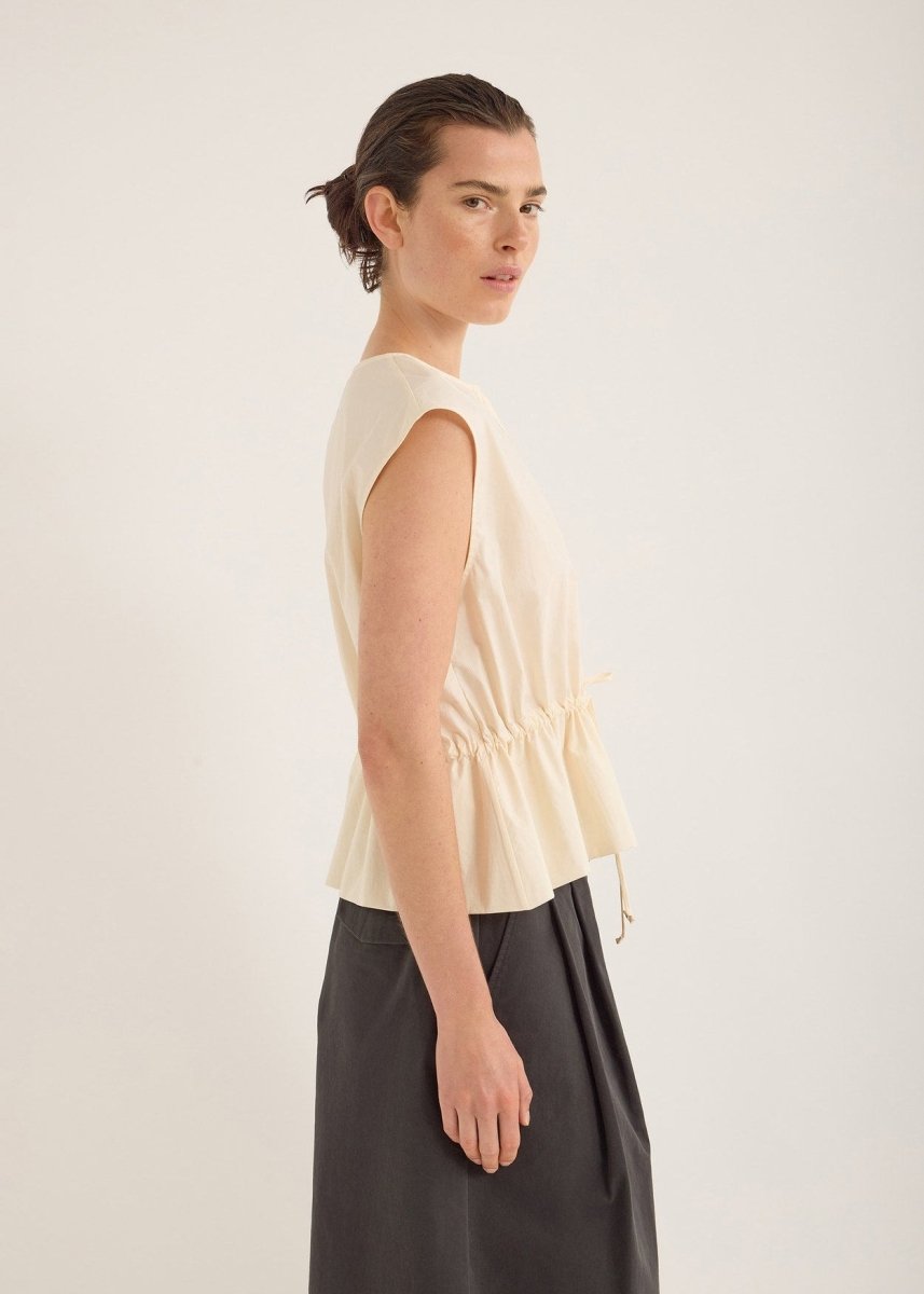 Bonne Crushed Cotton Top in Berg from JAC + JACK at Edito Boutique