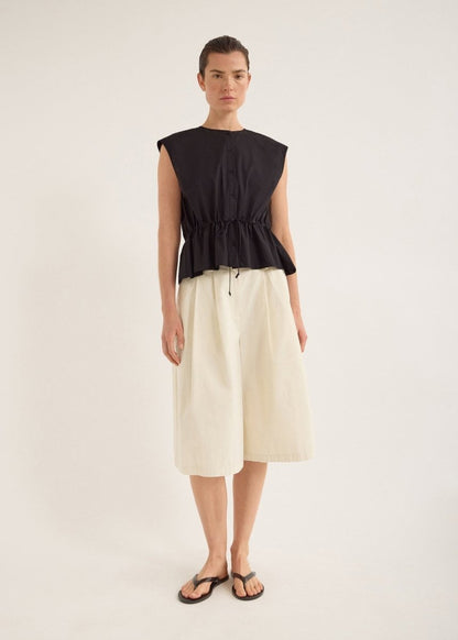 Bonne Crushed Cotton Top in Inkwell from JAC + JACK at Edito Boutique