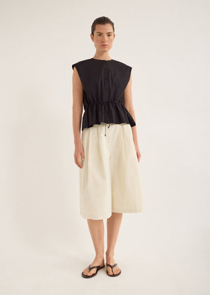 Bonne Crushed Cotton Top in Inkwell from JAC + JACK at Edito Boutique