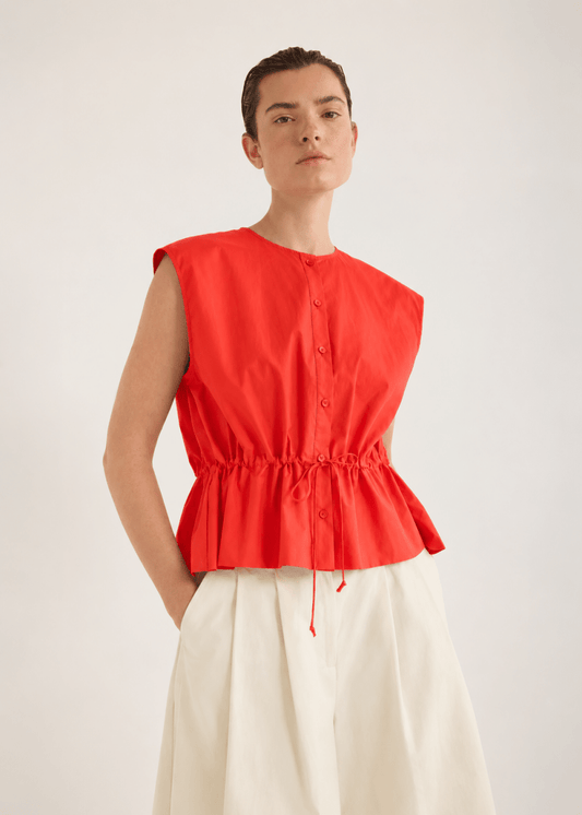 Bonne Crushed Cotton Top in Rouse from JAC + JACK at Edito Boutique