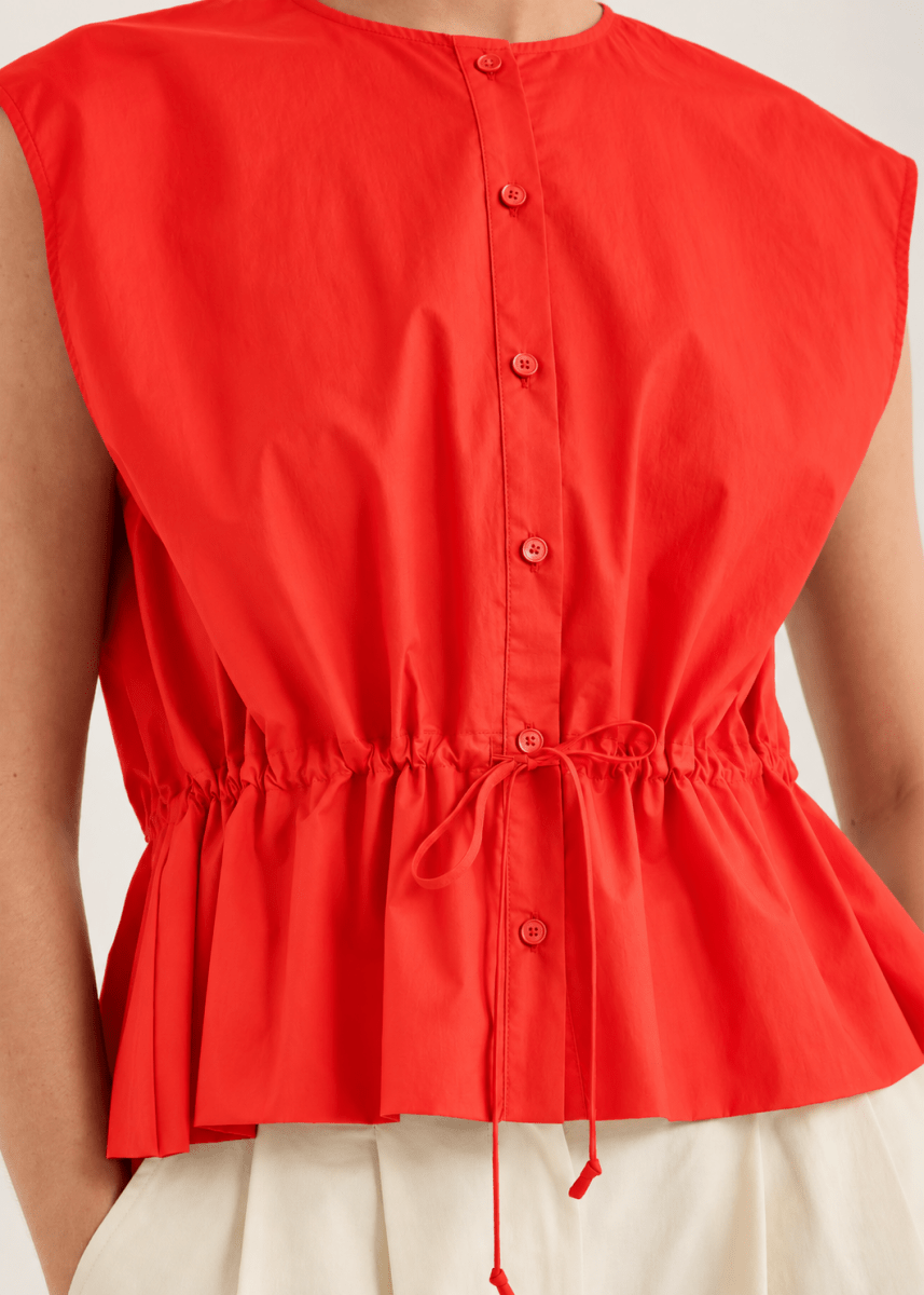 Bonne Crushed Cotton Top in Rouse from JAC + JACK at Edito Boutique