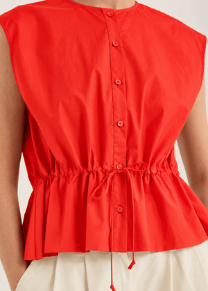 Bonne Crushed Cotton Top in Rouse from JAC + JACK at Edito Boutique