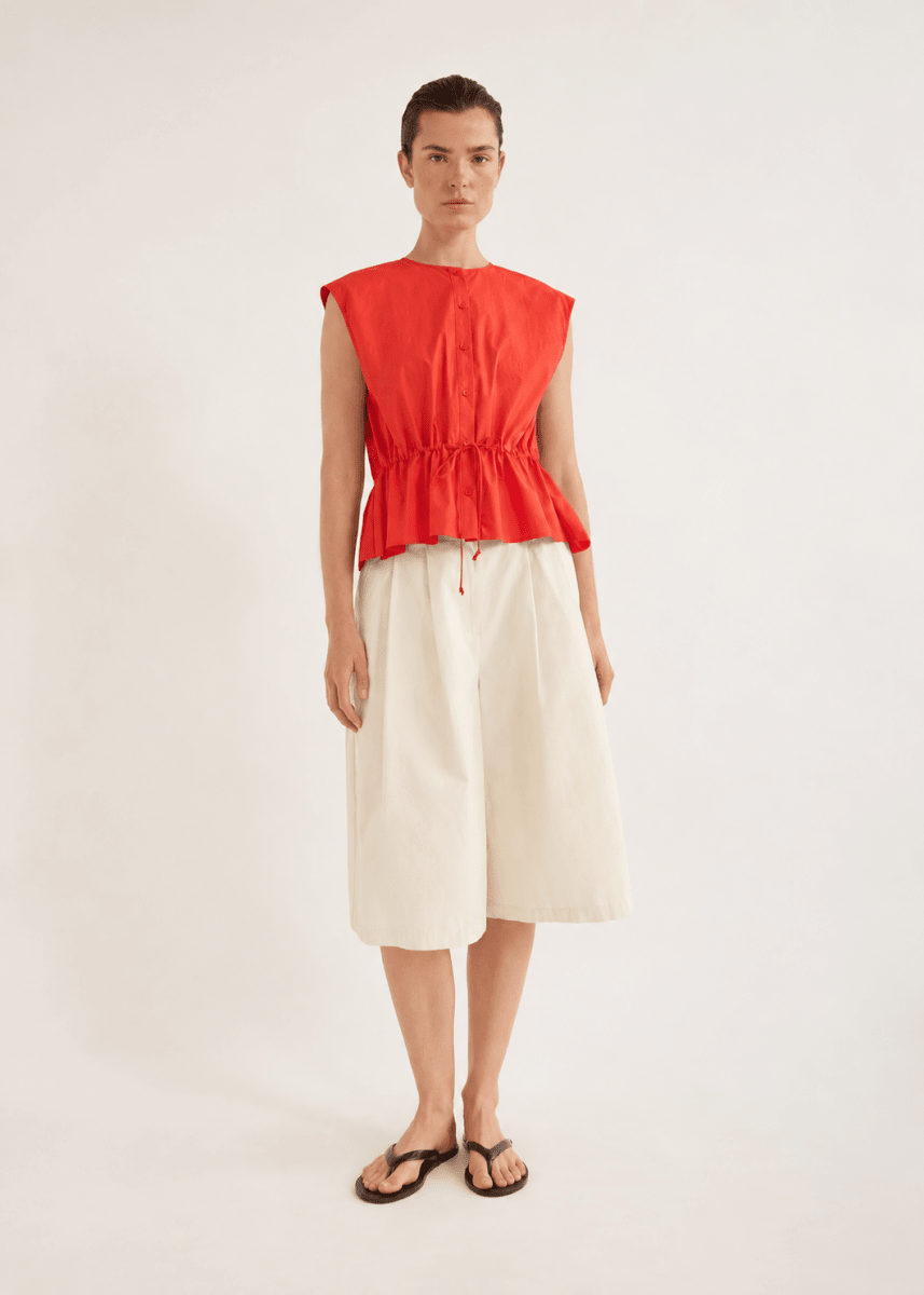 Bonne Crushed Cotton Top in Rouse from JAC + JACK at Edito Boutique