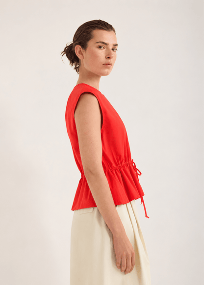 Bonne Crushed Cotton Top in Rouse from JAC + JACK at Edito Boutique