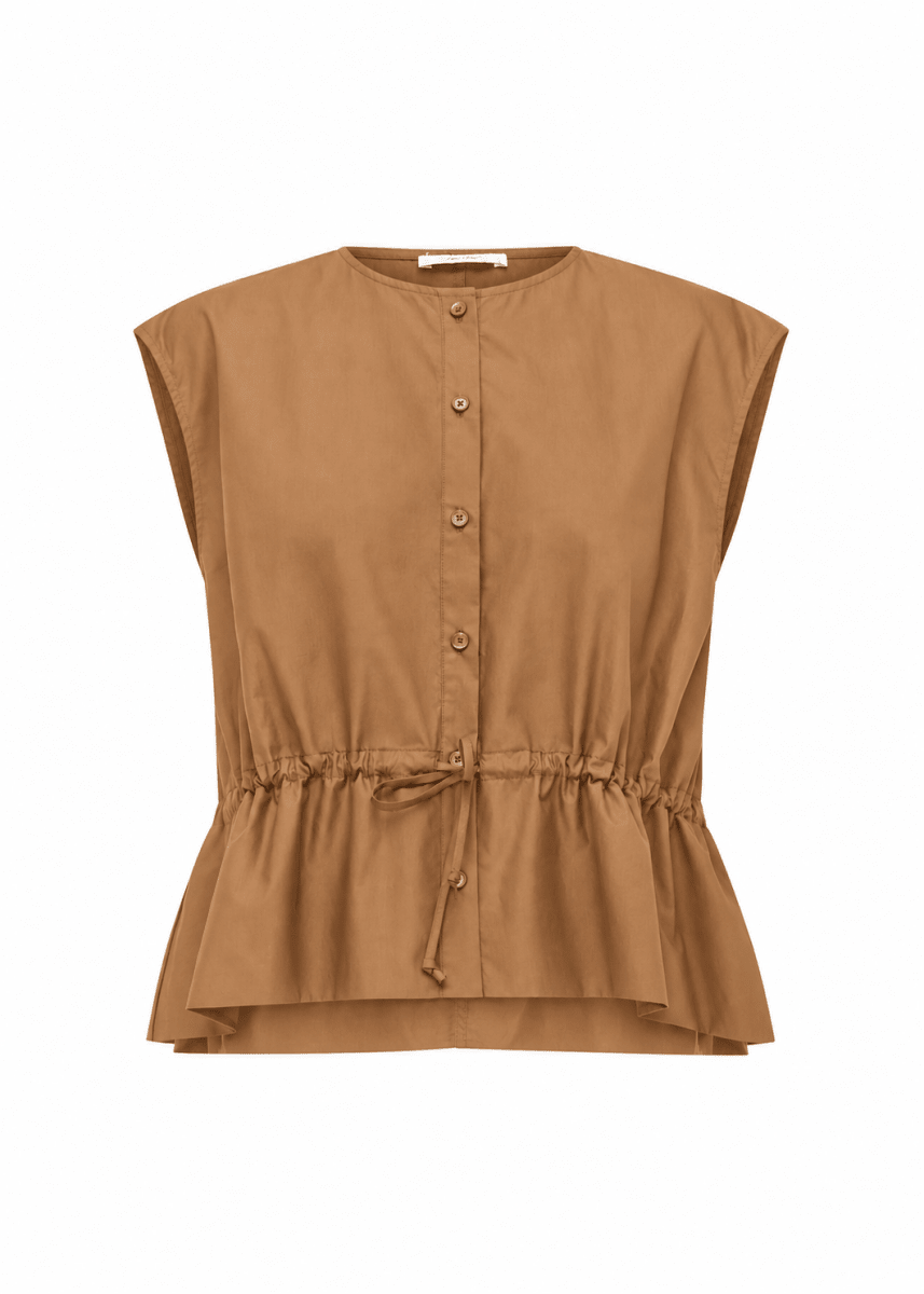 Bonne Crushed Cotton Top in Saffa from JAC + JACK at Edito Boutique