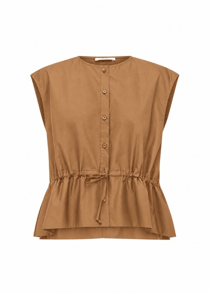 Bonne Crushed Cotton Top in Saffa from JAC + JACK at Edito Boutique