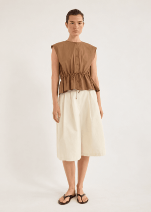 Bonne Crushed Cotton Top in Saffa from JAC + JACK at Edito Boutique