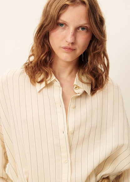 Botan Shirt in Milkyblack from SESSUN at Edito boutique