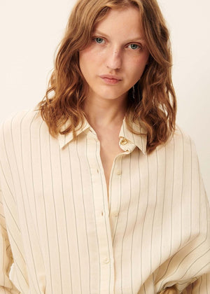 Botan Shirt in Milkyblack from SESSUN at Edito boutique