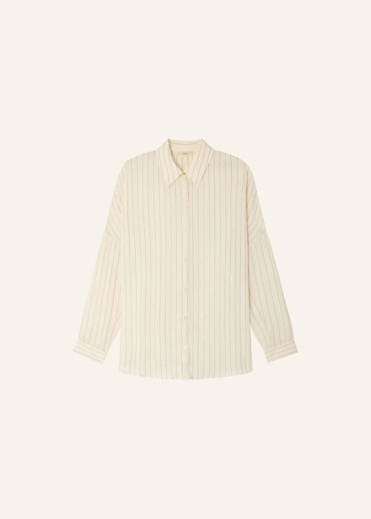 Botan Shirt in Milkyblack from SESSUN at Edito boutique