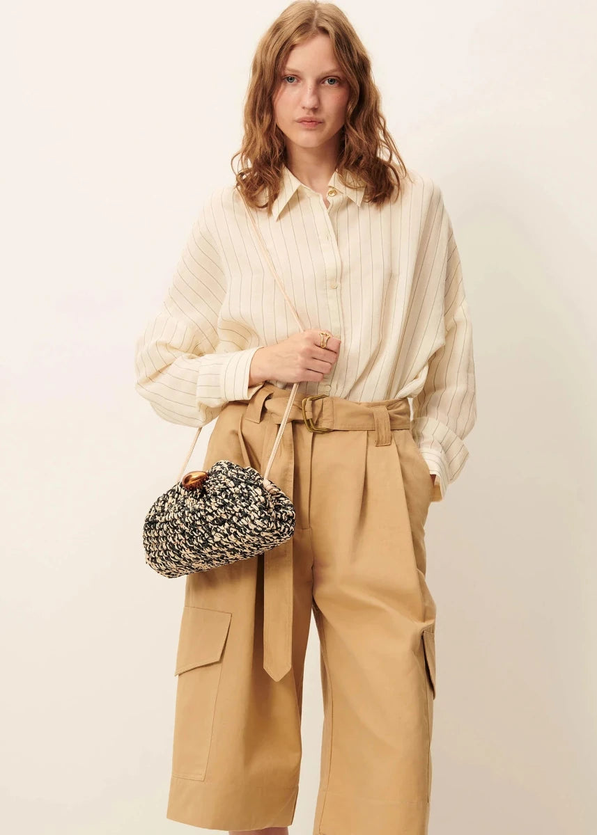 Botan Shirt in Milkyblack from SESSUN at Edito boutique