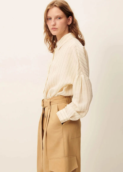 Botan Shirt in Milkyblack from SESSUN at Edito boutique