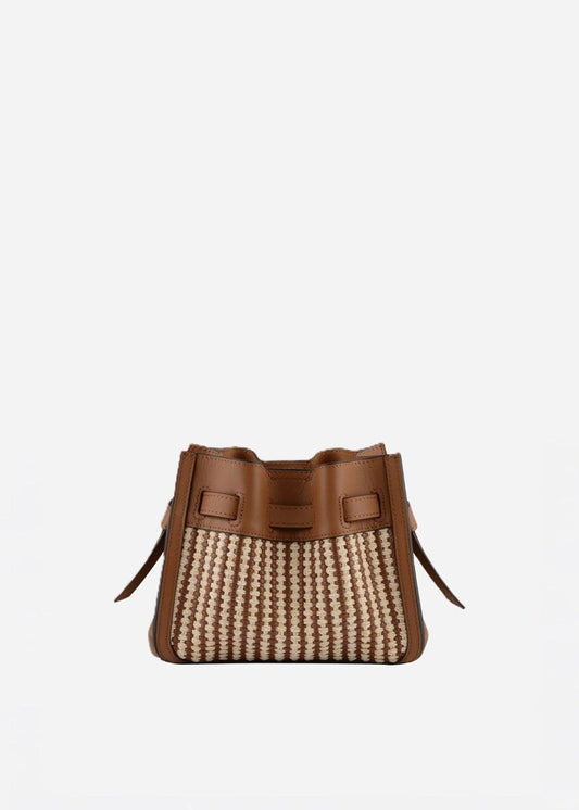 Braided Blossom Bag in Camel from POURCHET at Edito boutique