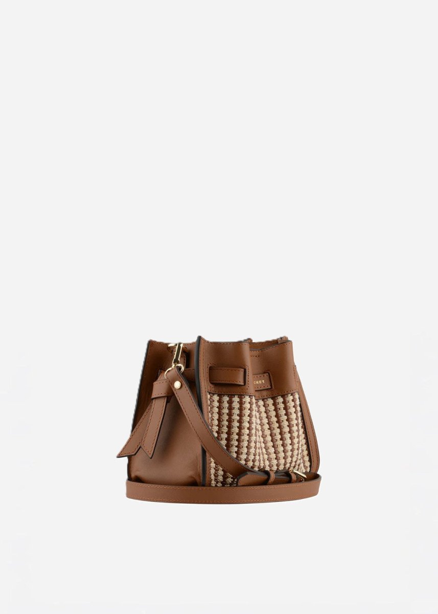 Braided Blossom Bag in Camel from POURCHET at Edito boutique