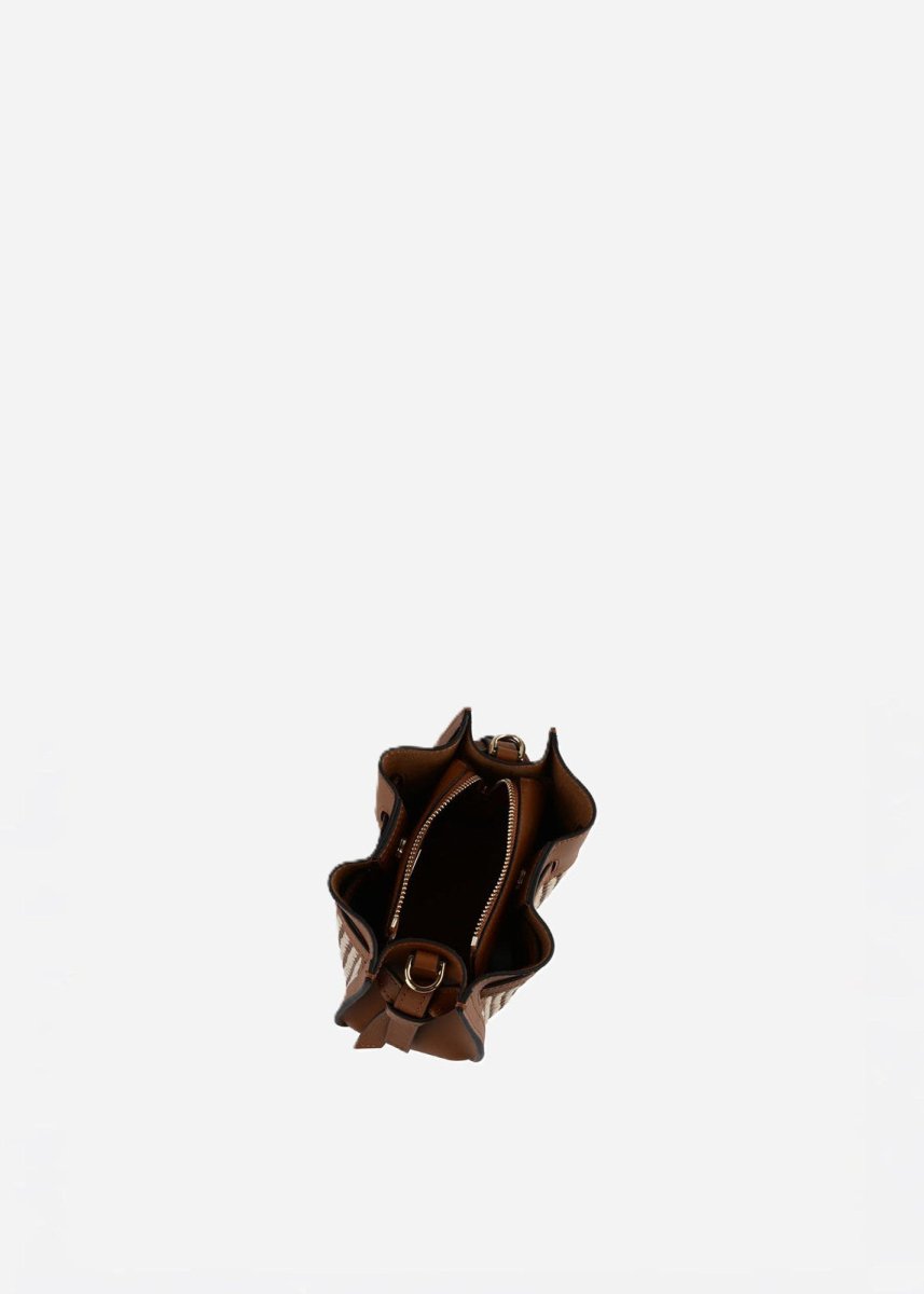 Braided Blossom Bag in Camel from POURCHET at Edito boutique