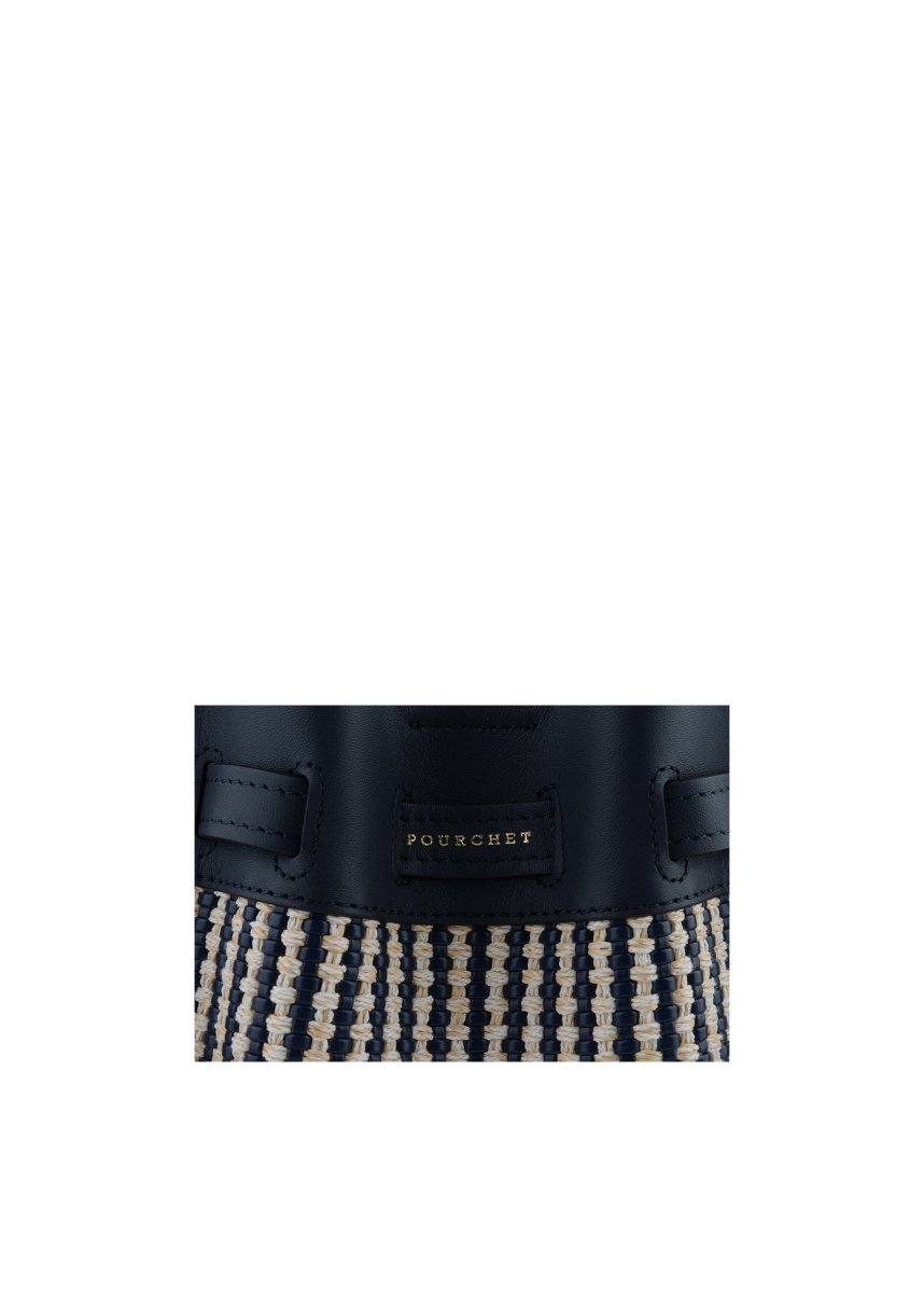 Braided Blossom Bag in Navy from POURCHET at Edito boutique