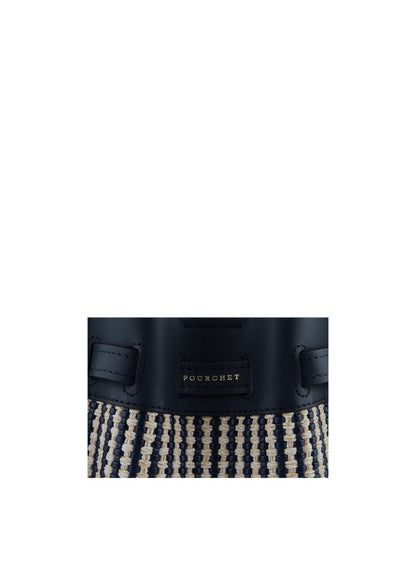 Braided Blossom Bag in Navy from POURCHET at Edito boutique