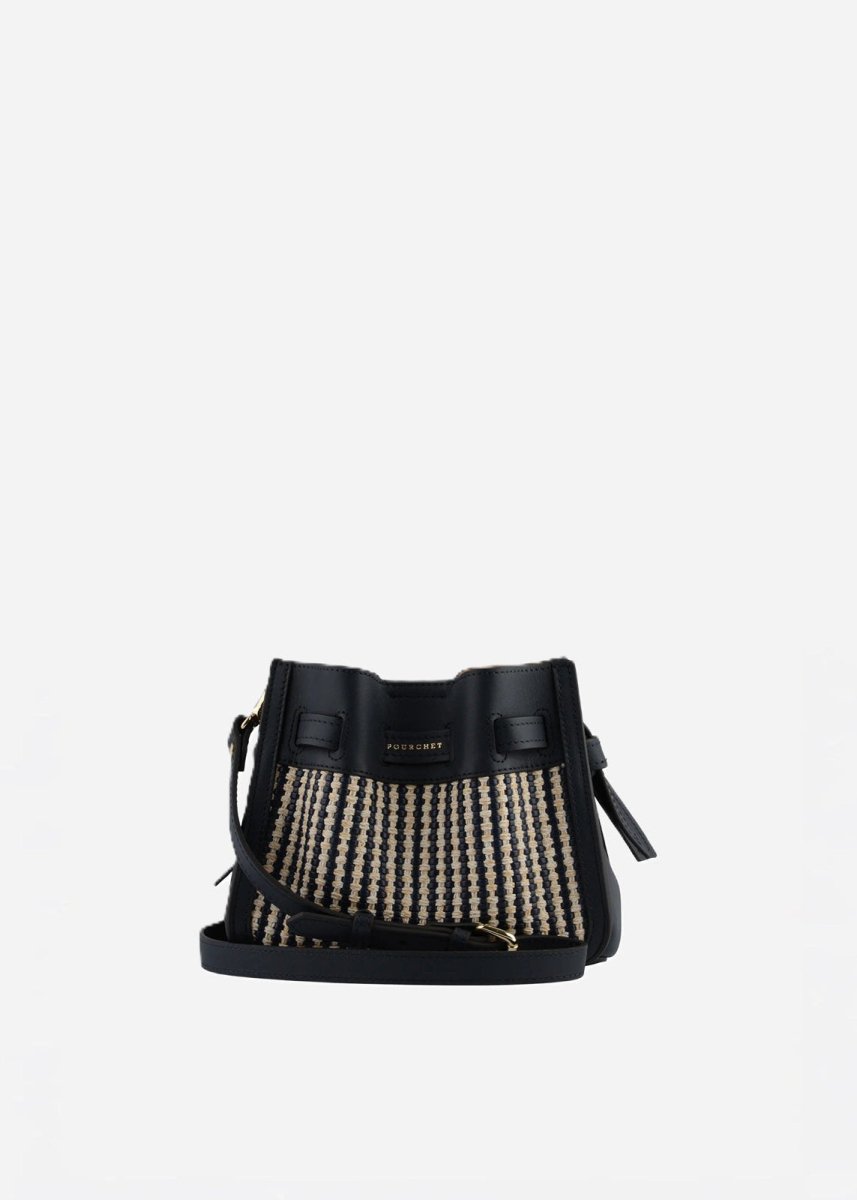 Braided Blossom Bag in Navy from POURCHET at Edito boutique