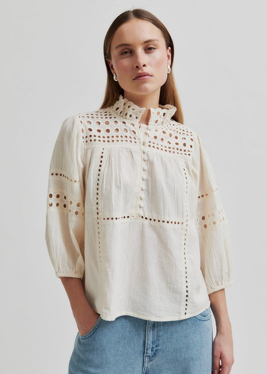 Brunie Blouse in Ecru from SECOND FEMALE at Edito boutique