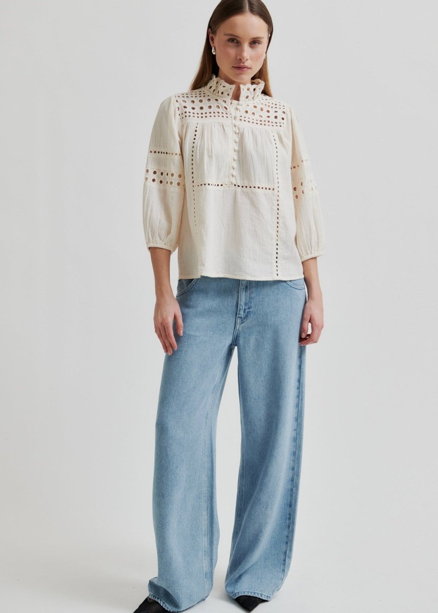Brunie Blouse in Ecru from SECOND FEMALE at Edito boutique