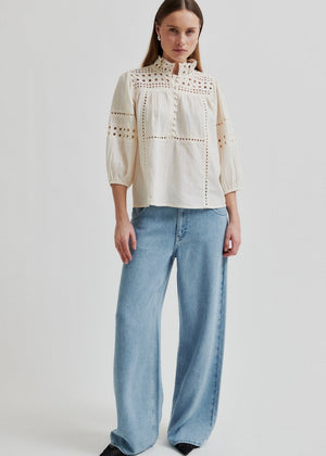Brunie Blouse in Ecru from SECOND FEMALE at Edito boutique