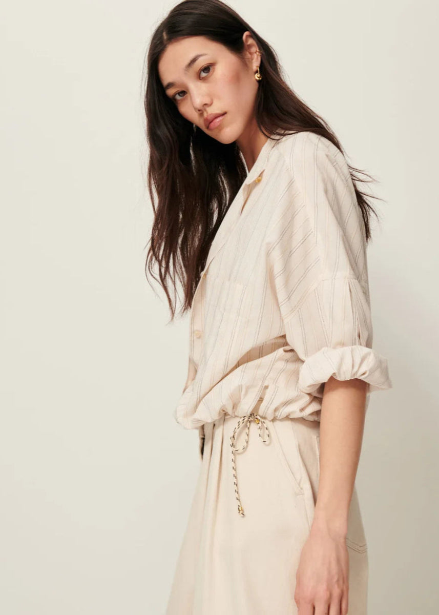 Cadaques Shirt in Milkyblack from SESSUN at Edito boutique