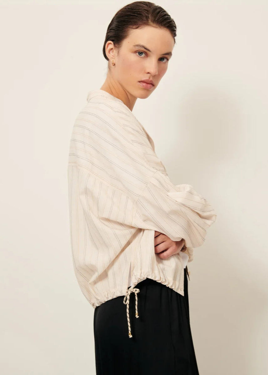 Cadaques Shirt in Milkyblack from SESSUN at Edito boutique