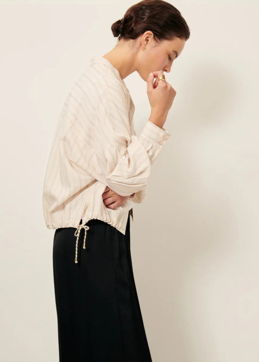 Cadaques Shirt in Milkyblack from SESSUN at Edito boutique