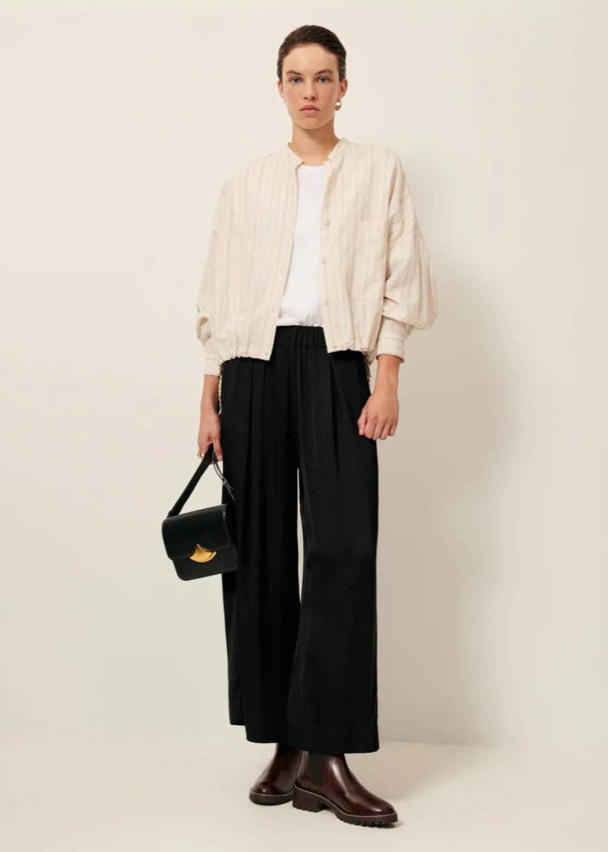 Cadaques Shirt in Milkyblack from SESSUN at Edito boutique