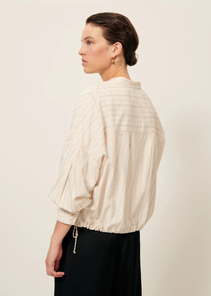 Cadaques Shirt in Milkyblack from SESSUN at Edito boutique