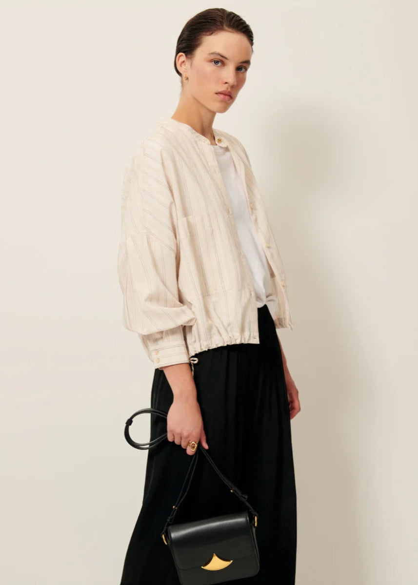 Cadaques Shirt in Milkyblack from SESSUN at Edito boutique