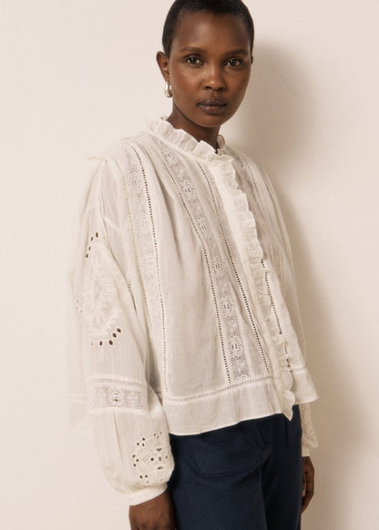 Calie Shirt in White from HARTFORD at Edito Boutique