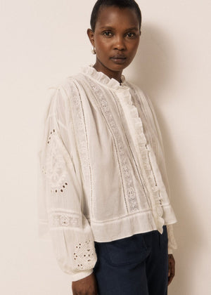 Calie Shirt in White from HARTFORD at Edito Boutique