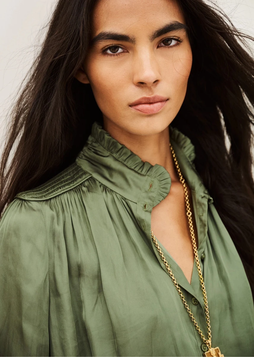 Camila Shirt in Green from BA&SH at Edito Boutique
