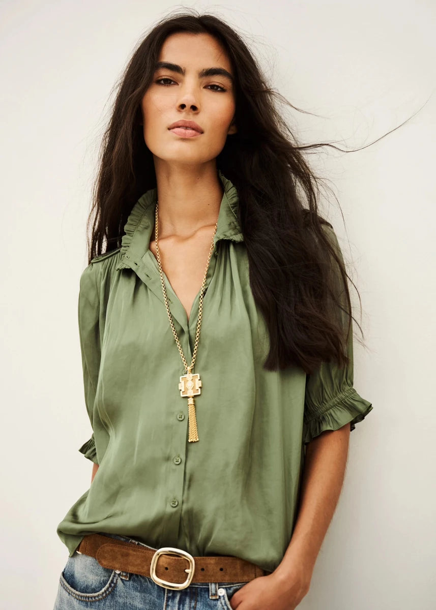 Camila Shirt in Green from BA&SH at Edito Boutique