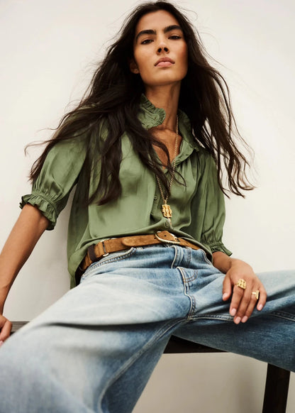 Camila Shirt in Green from BA&SH at Edito Boutique