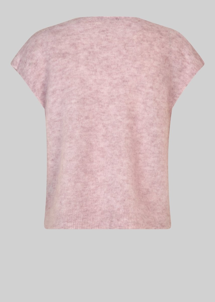 Camryn Knit Vest in Rose from SECOND FEMALE at Edito boutique