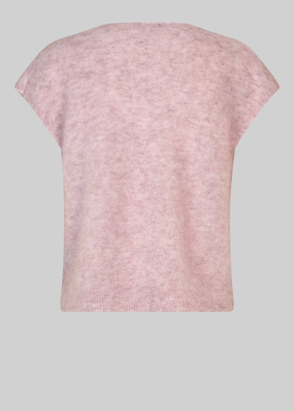 Camryn Knit Vest in Rose from SECOND FEMALE at Edito boutique