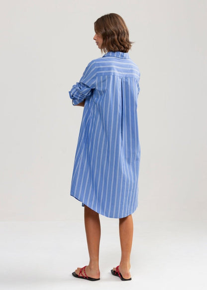 Cap Byron Shirt Dress in Stripe from BINNYWEAR at Edito boutique