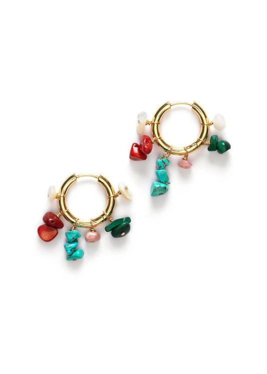 Carine Hoop Earrings in Gold from ANNI LU at Edito boutique