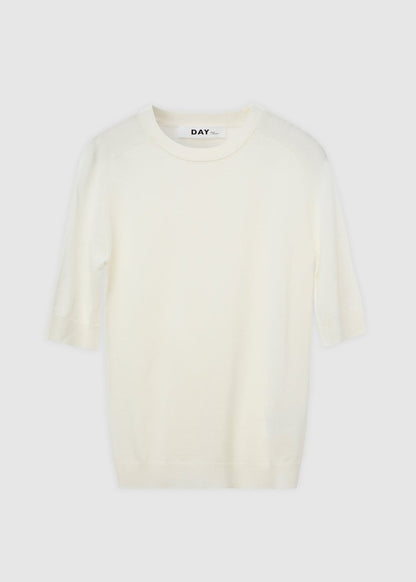 Carolina Knit Tee in Ivory from DAY BIRGER ET MIKKELSEN at Edito boutique