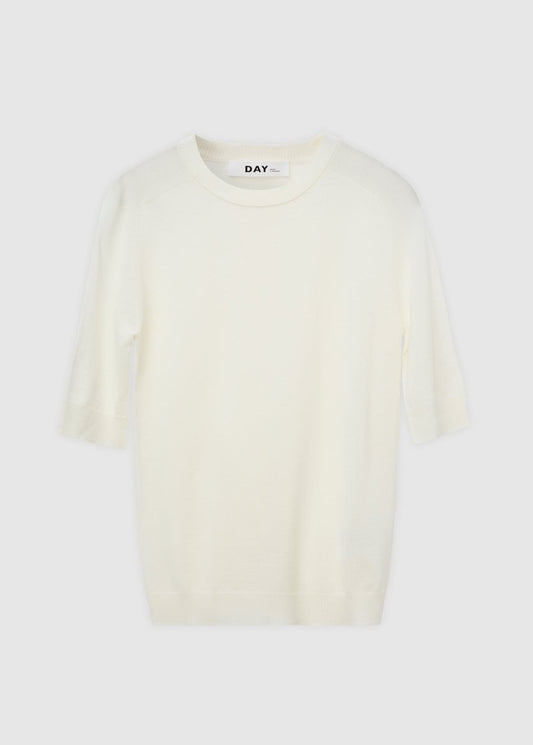 Carolina Knit Tee in Ivory from DAY BIRGER ET MIKKELSEN at Edito boutique